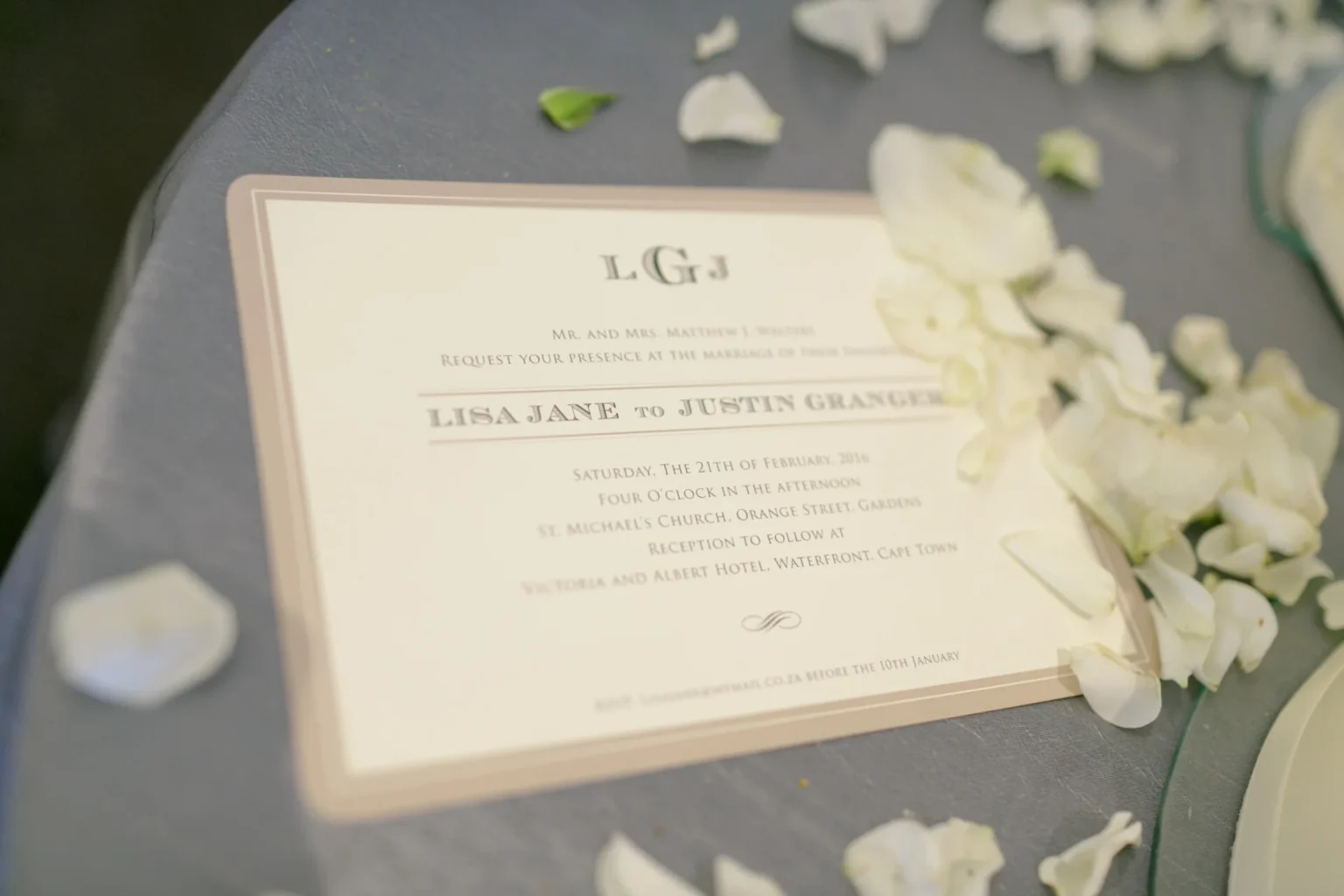 An elegant event invitation